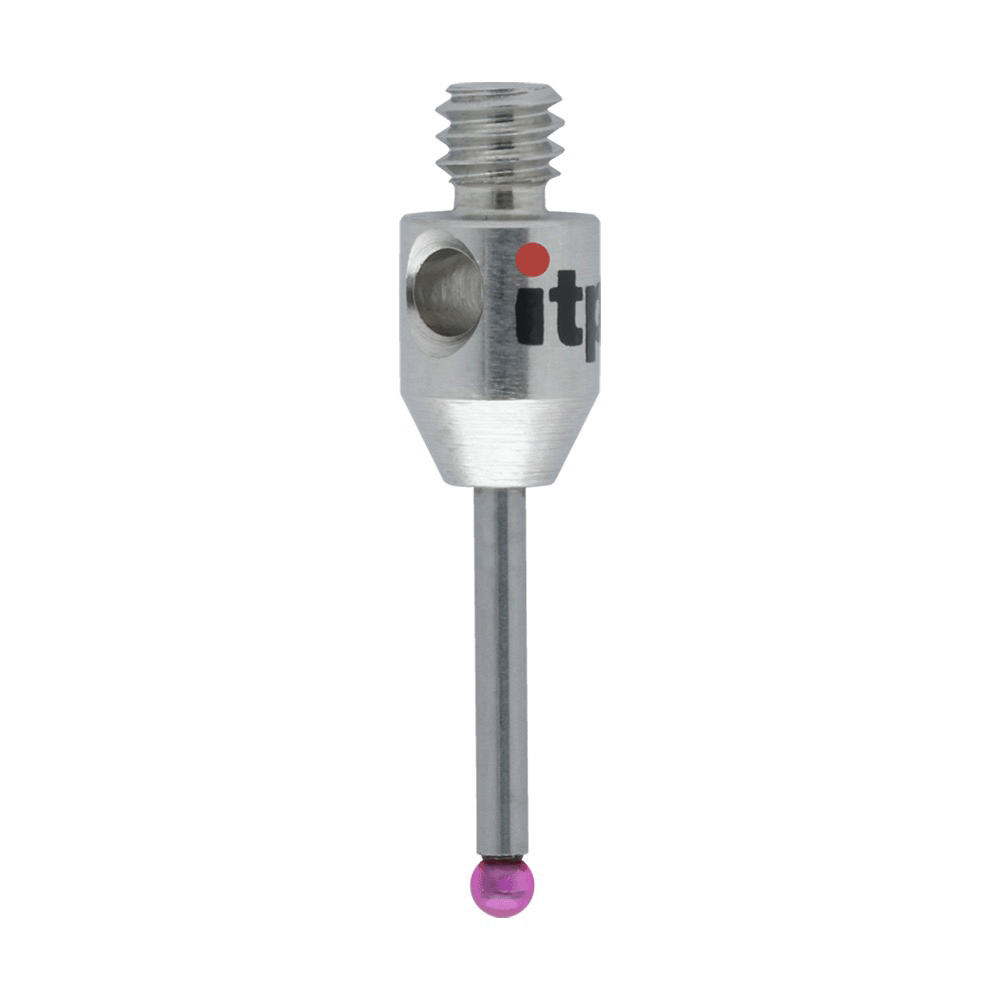 Straight Stylus; base: stainless steel; stem: carbide; ball: ruby