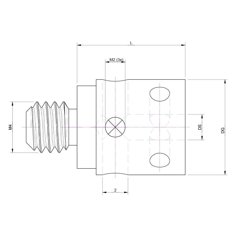 Drawing of product KH M4 020 070 08