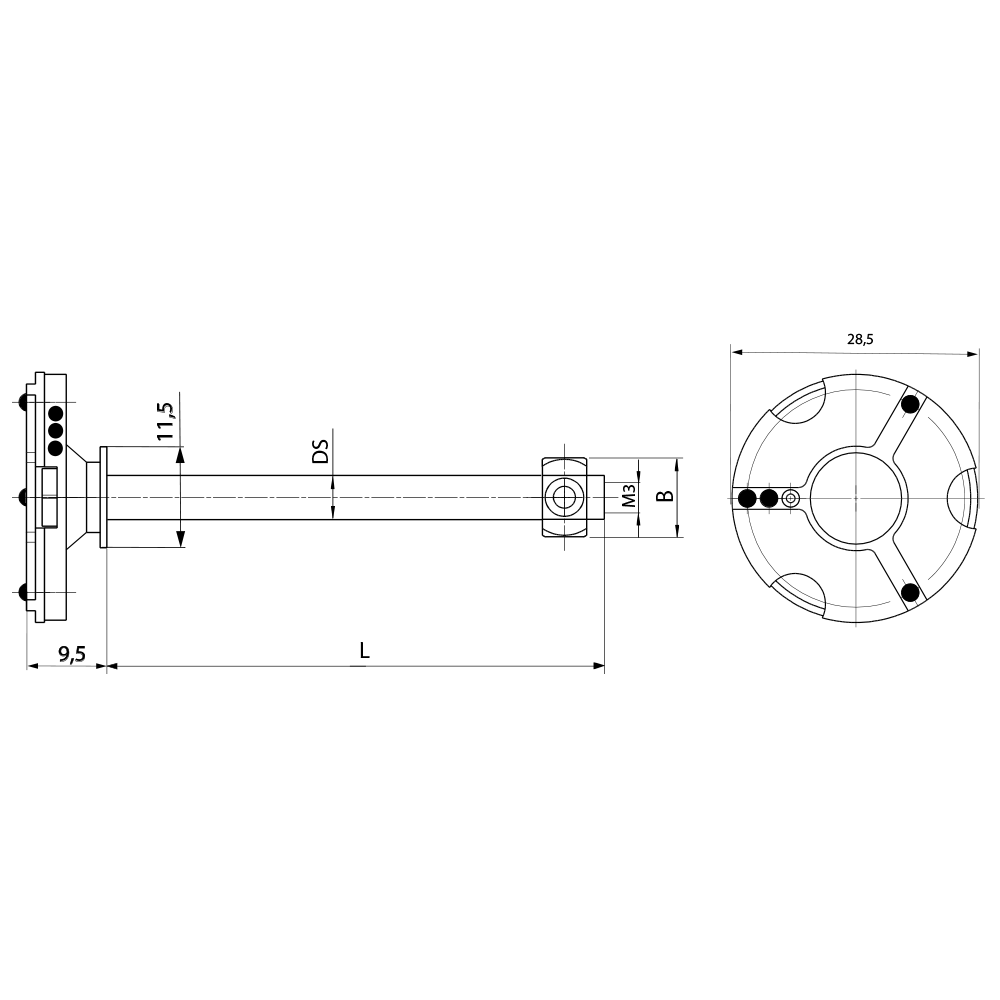 Drawing of product TP M3 MES SO TL1S