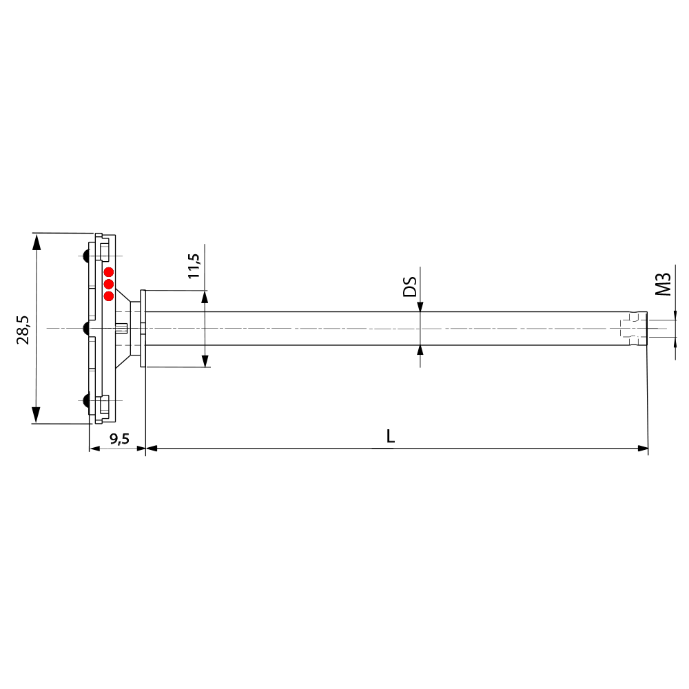 Drawing of product TP M3 MES SO TL2R