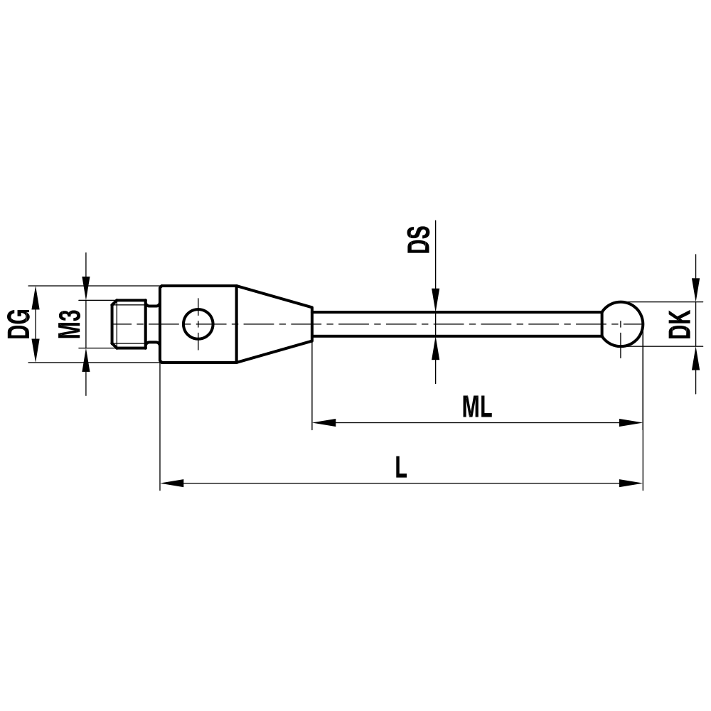 Drawing of product TH M3 020 05 020