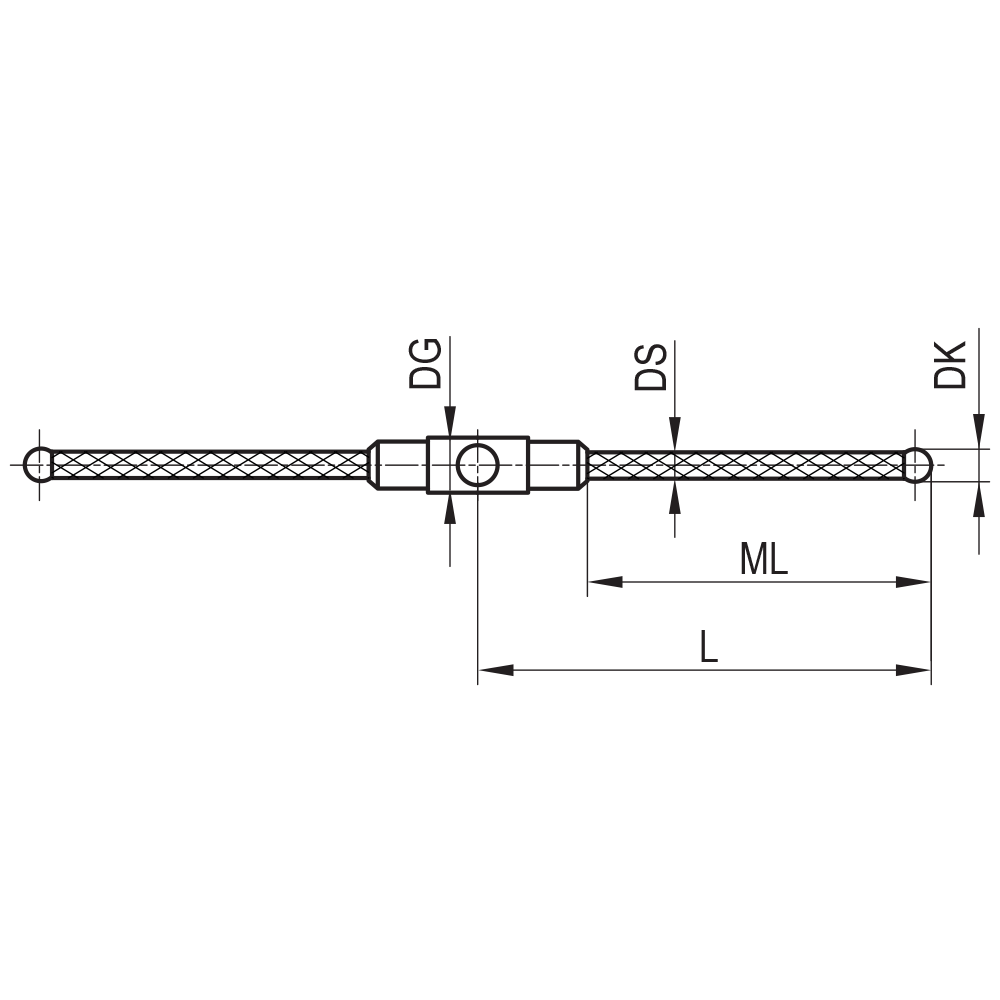 Drawing of product SC M3 030 05 020/180°
